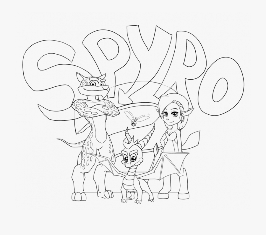Skylanders Dragons Coloring Pages Team Colors Spyro - Spyro Colour In Sheet, Transparent Clipart
