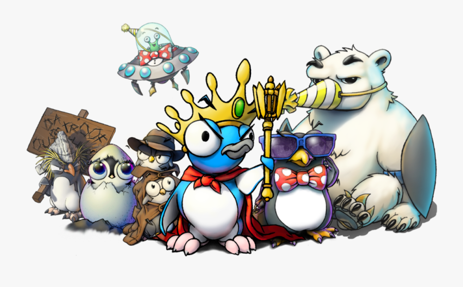 Penguin Slap Crew - Cartoon, Transparent Clipart