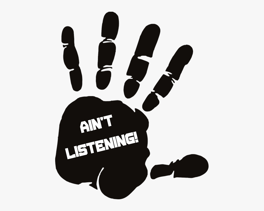 Hand-945345 - Palm Hand Silhouette, Transparent Clipart