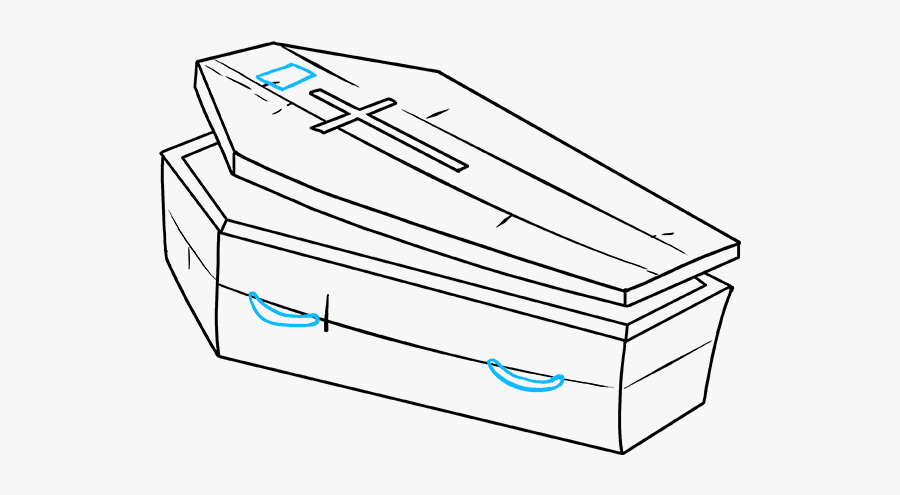 How To Draw Coffin - Coffin Drawing, Transparent Clipart