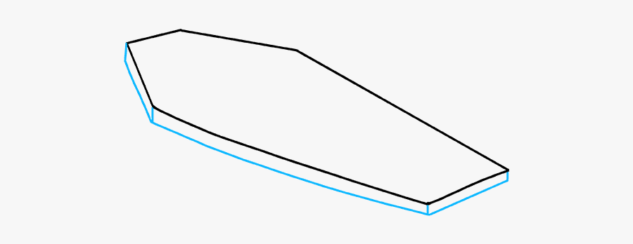 How To Draw Coffin - Dinghy, Transparent Clipart