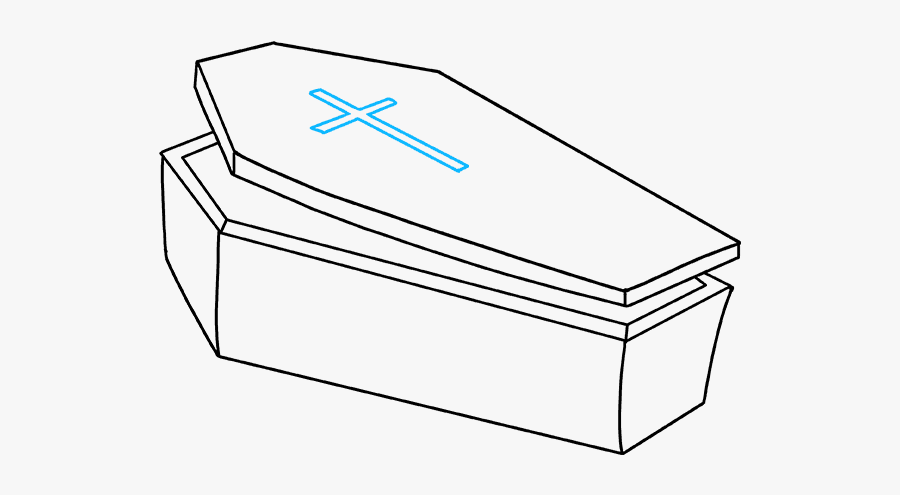 How To Draw Coffin - Drawing Of A Coffin, Transparent Clipart
