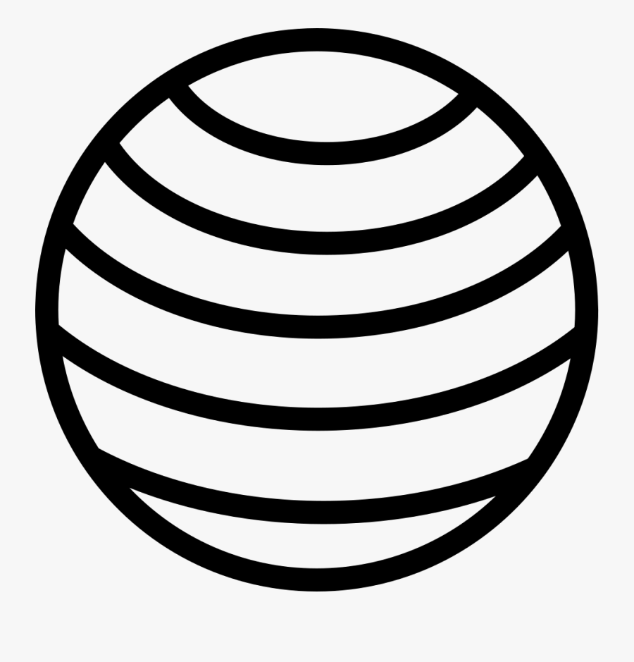 Earth Globe With Horizontal Lines Pattern - Tennis Ball Outline Png, Transparent Clipart