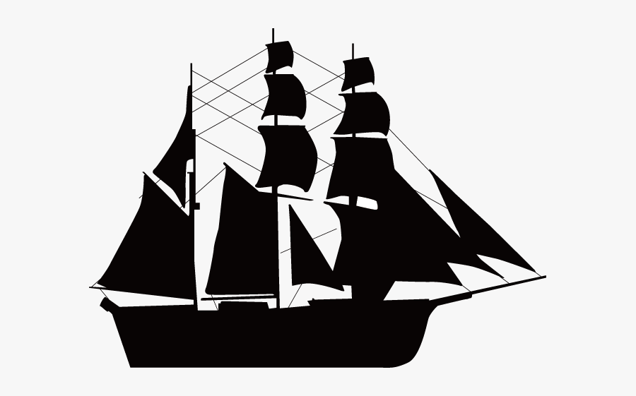 Sailing Ship Ship Model Clip Art - Sailing Ship Png Silhouette, Transparent Clipart