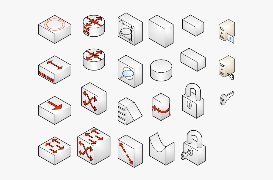 News Magazines Network Shapes - Visio Network Symbols, Transparent Clipart