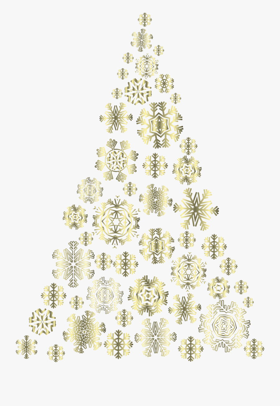 Golden Christmas Tree Png, Transparent Clipart