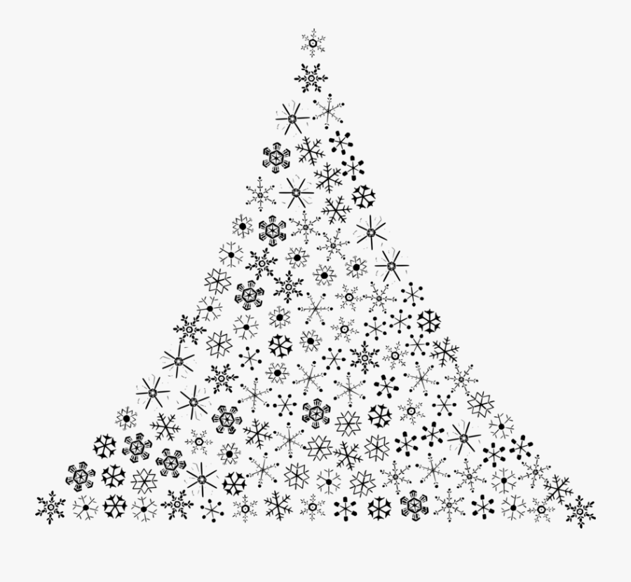 Fir,pine Family,christmas Decoration - Clipart Snowflake Christmas Tree, Transparent Clipart