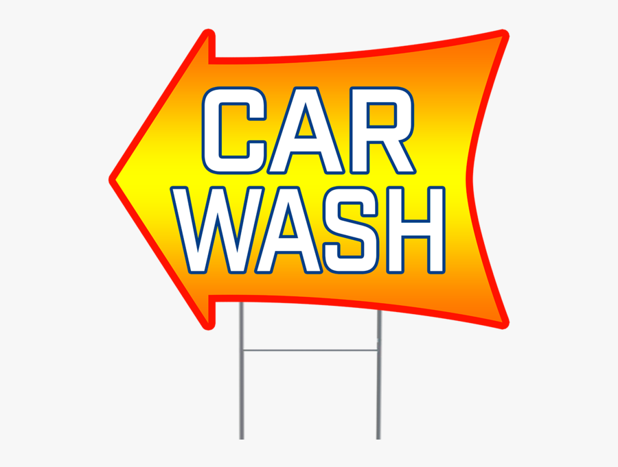 Car Wash 2 Sided Arrow Yard Sign, Transparent Clipart