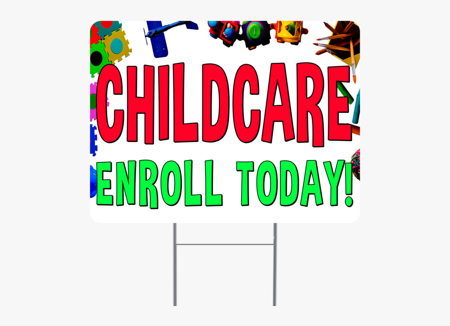 Childcare Yard Sign Inch Sign With Display Options, Transparent Clipart