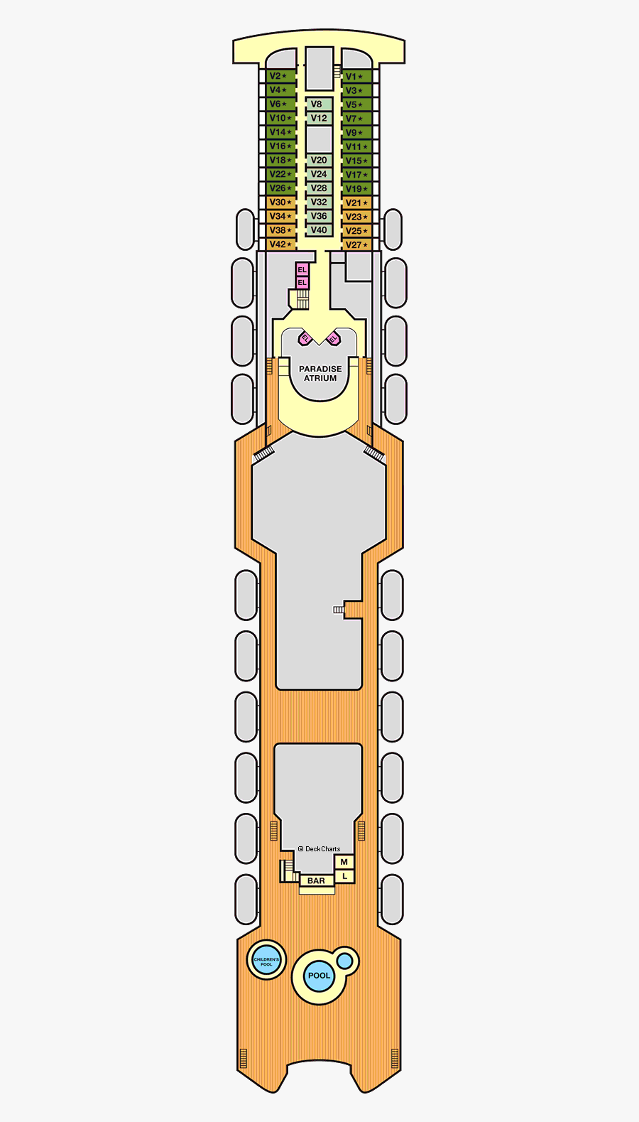 Carnival Paradise Deck 11, Transparent Clipart