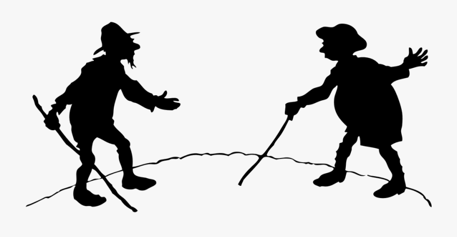 Two, Men, Walk, Canes, Friend, Elderly, Aging, Senior - People Fighting War Clipart, Transparent Clipart