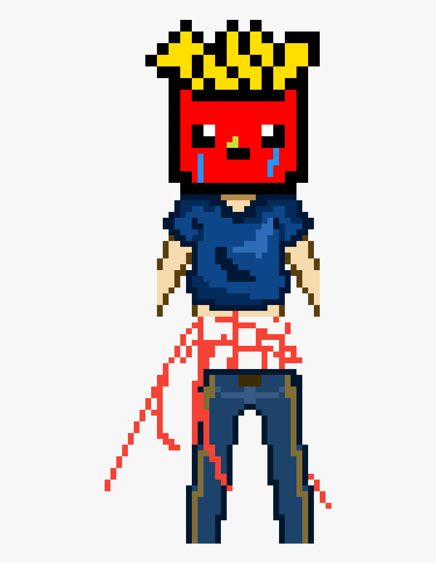 Pixel Art French Fries, Transparent Clipart