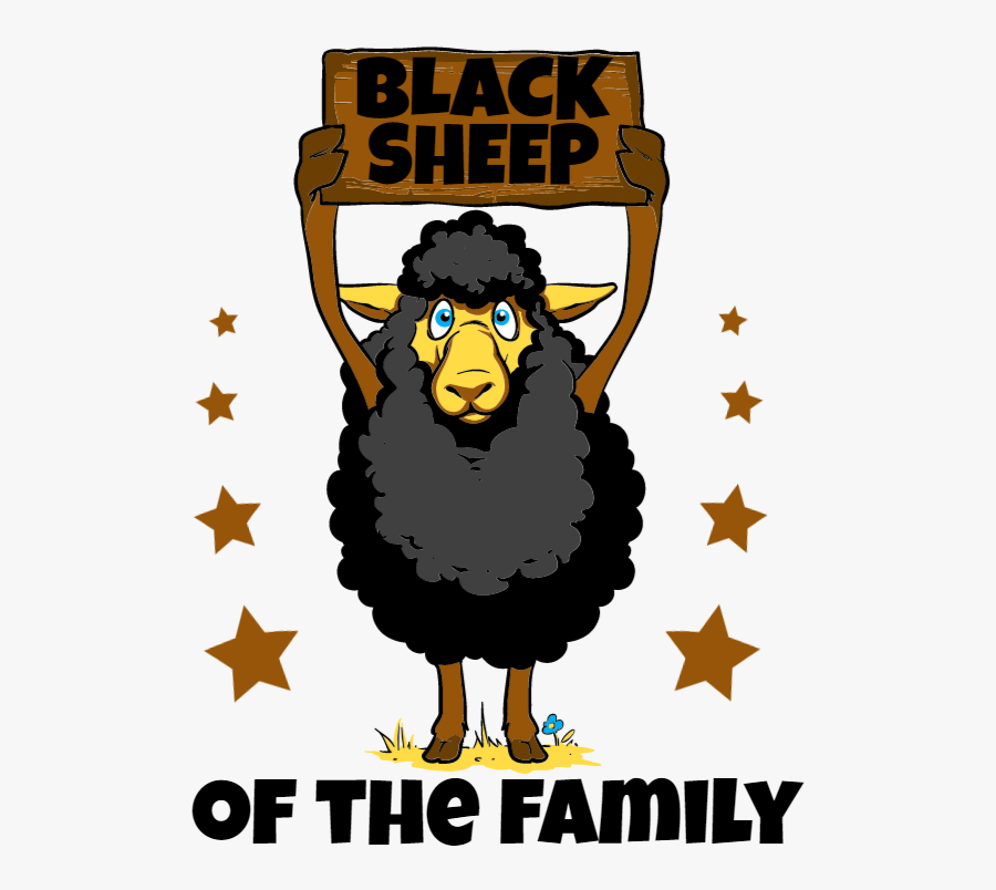 Cartoon Transparent Black Sheep, Transparent Clipart