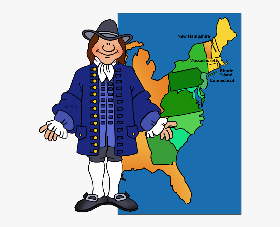 New England Colonist And Map New England Colonies