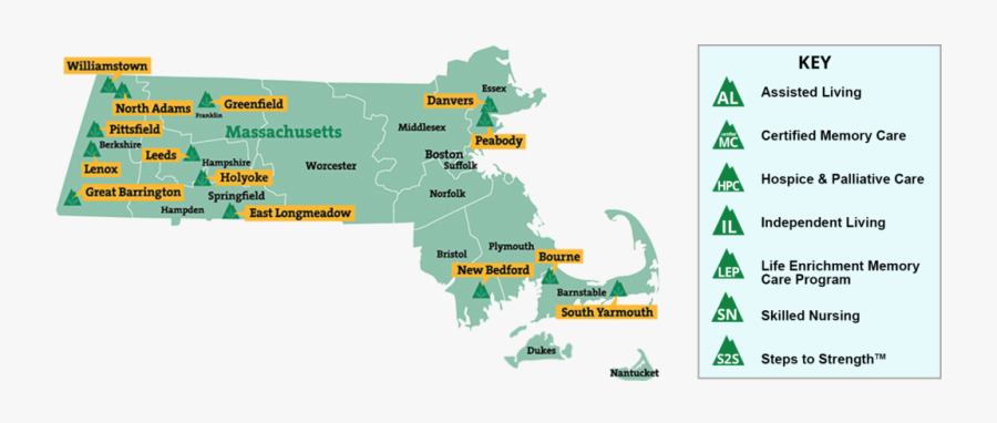 Map Key Of Massachusetts, Transparent Clipart