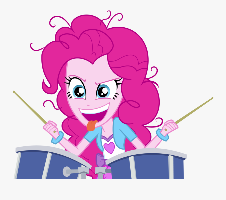 Drummer Vector Animated - My Little Pony Equestria Girls Pinkie Pie, Transparent Clipart