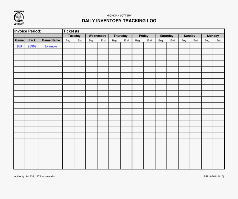 Inventory Log Template Free Daily Templates At Allbusinesstemplates - Warren Buffett Checklist, Transparent Clipart