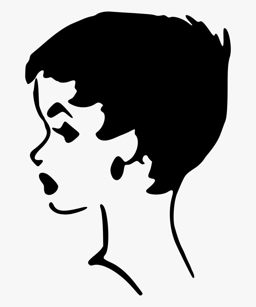 Lady"s Head In Profile - Clip Art, Transparent Clipart