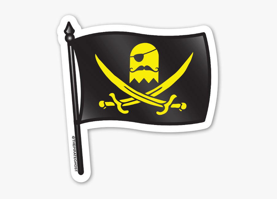 Fly The Flag Sticker - Ancap Pirate Flag, Transparent Clipart
