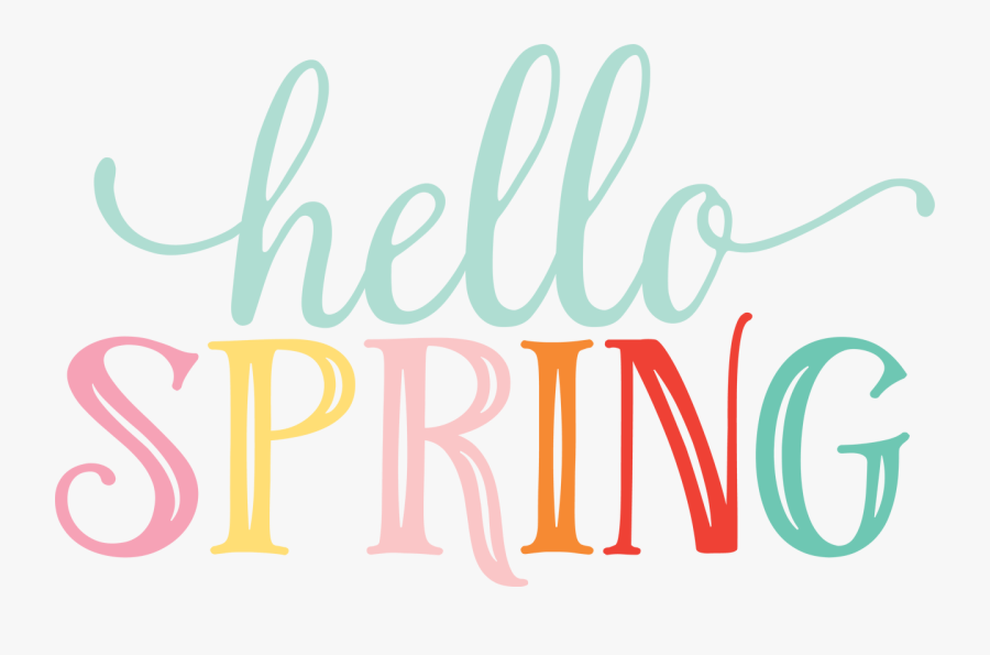 Hello Spring - Calligraphy, Transparent Clipart