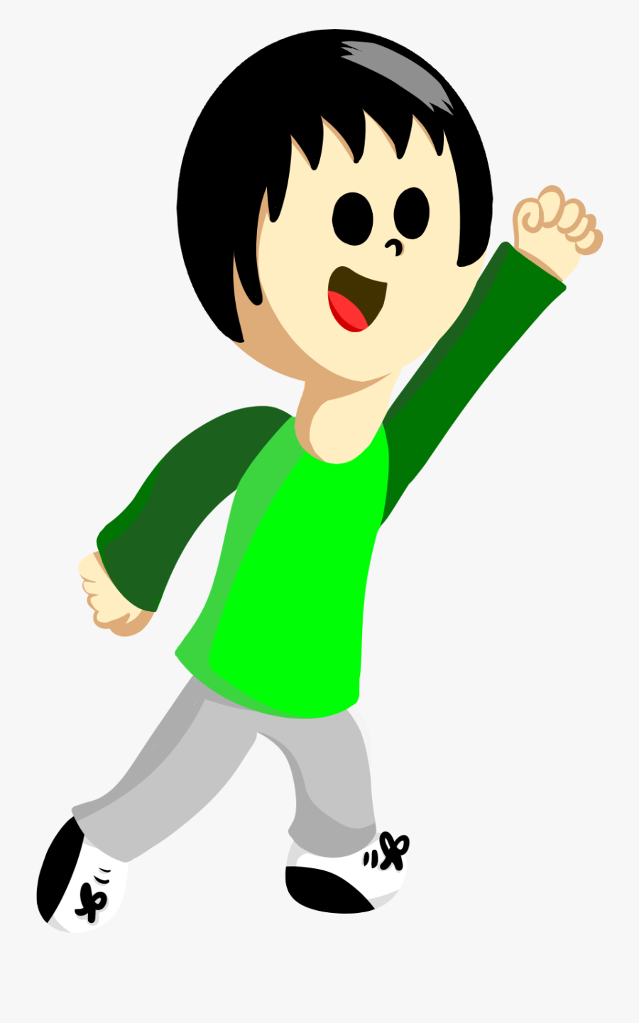 Fan Jump - Cartoon, Transparent Clipart