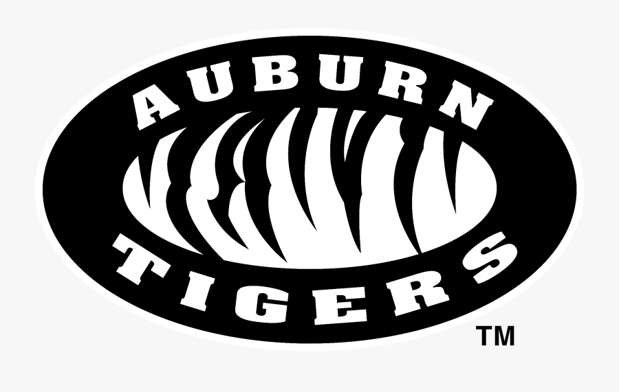 Auburn Tigers Logo Black And White - Auburn University Tiger Logo, Transparent Clipart