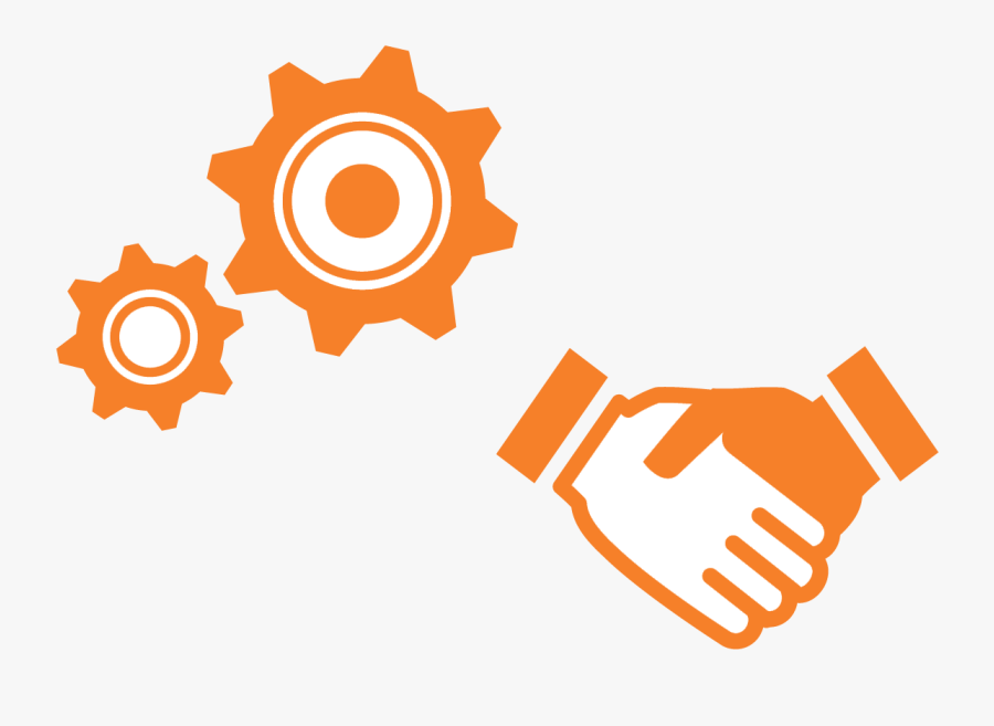 Image Icon Of Gears Turning - Shaking Hands Icon Grey, Transparent Clipart