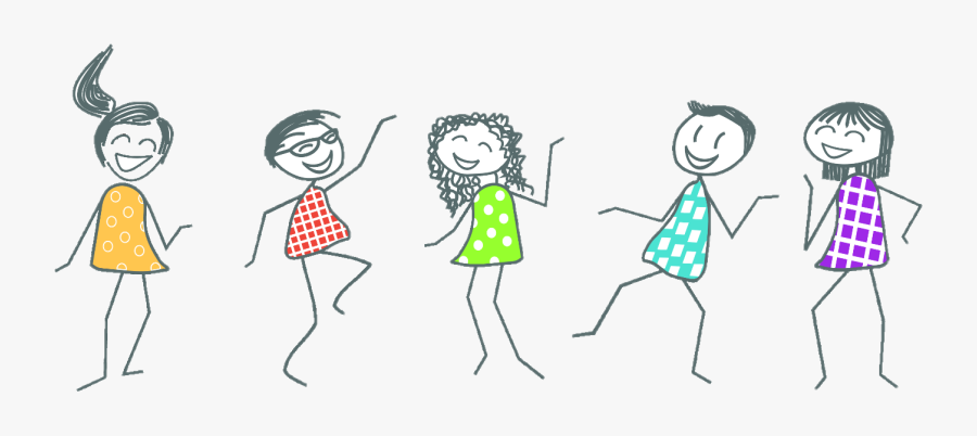 Party Figures - Girls Partying Illustration, Transparent Clipart