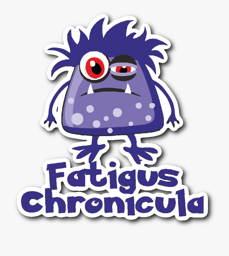 Chronic Fatigue Syndrome Monster Sticker, Transparent Clipart