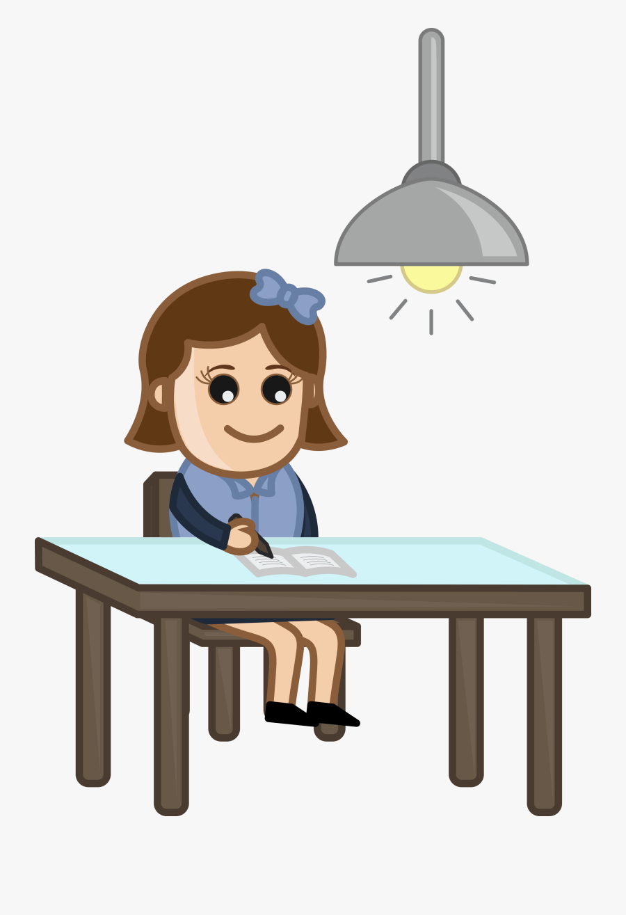 Bum To Seat - Girl Sitting In Chair Cartoon, Transparent Clipart