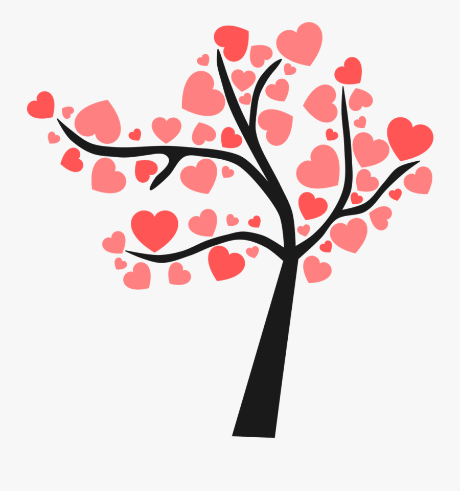 Tree Heart Hearts Free Photo - Arvore De Coração Png, Transparent Clipart