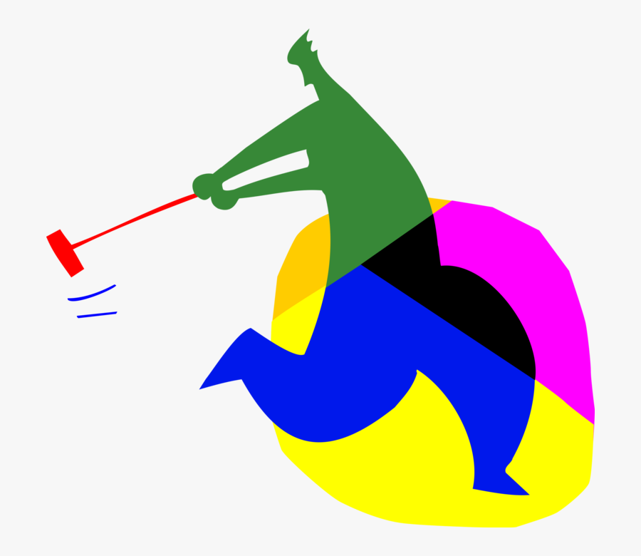 Vector Illustration Of Game Of Croquet With Mallet , Free Transparent