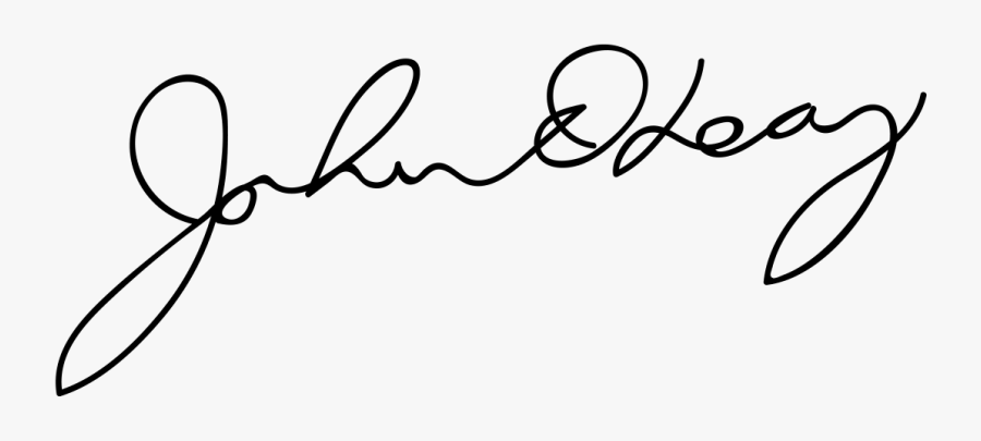 John O"leary Signature - Line Art, Transparent Clipart