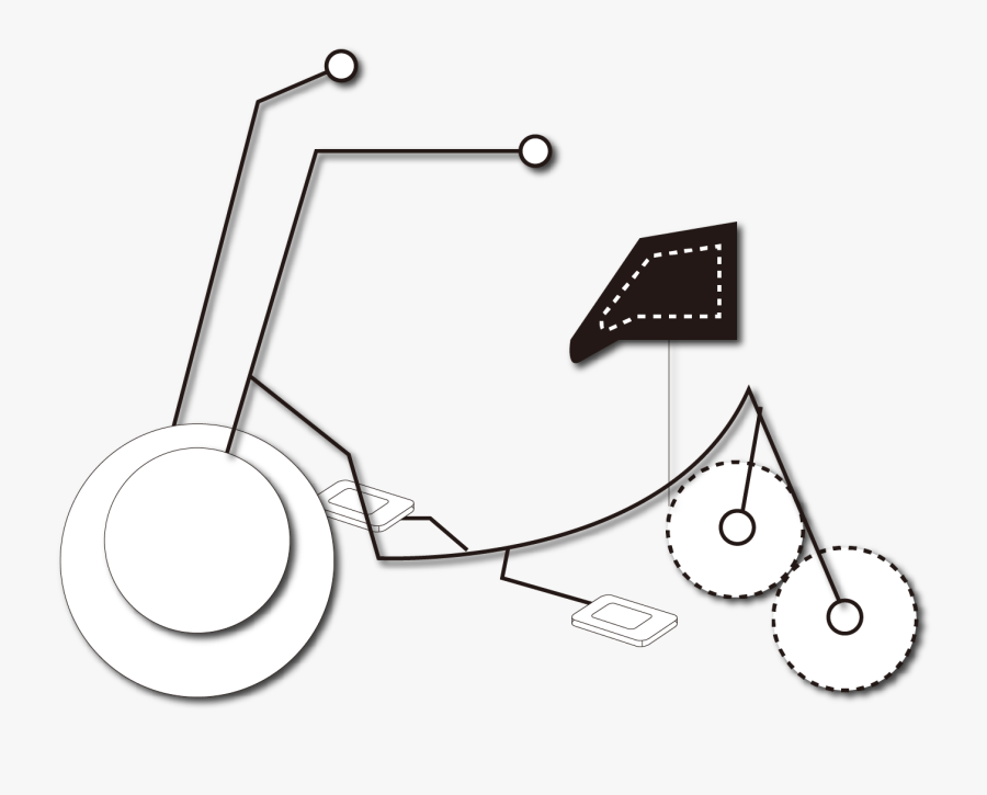 Vélo Blanc Noir Minimaliste Créatif Image Png Et Vectorielle - Line Art, Transparent Clipart