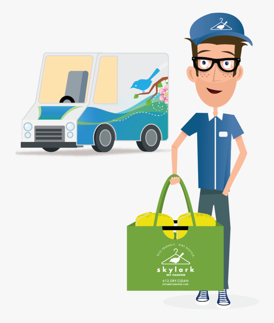 Laundry Home Delivery Car, Transparent Clipart
