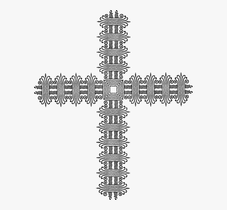 Cross Decoration Decorative Divider Geometric Ornament - Calligraphy, Transparent Clipart