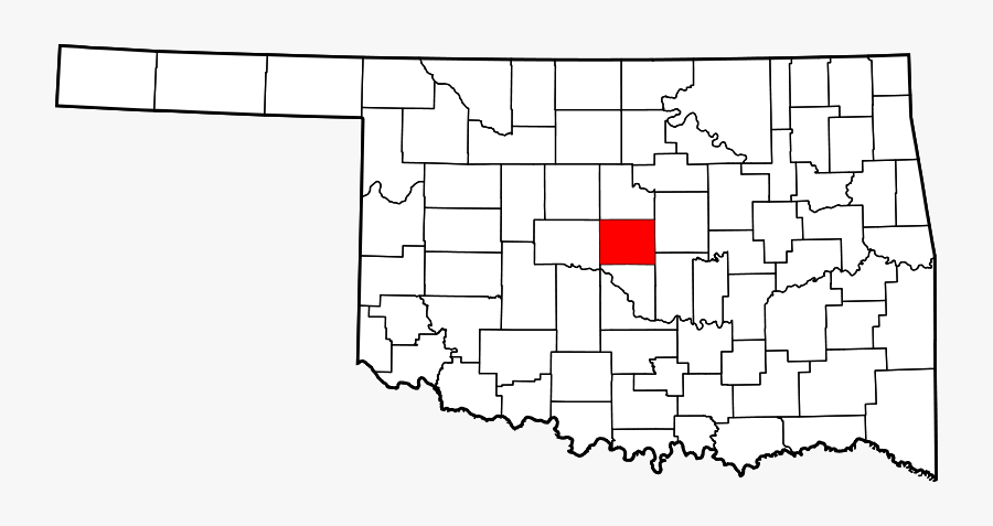 Map Of Oklahoma Highlighting Oklahoma County - Weatherford Ok On Map, Transparent Clipart