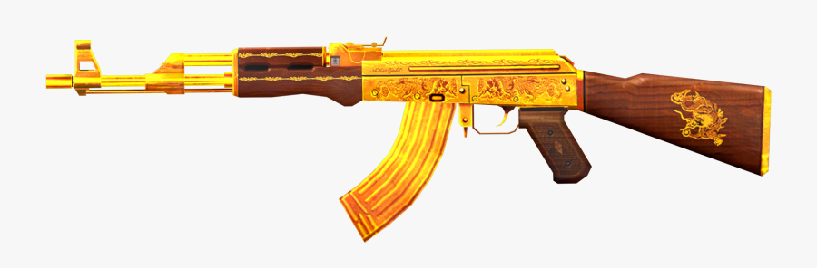 Ak 47 Transparent Background - Golden Ak47 Transparent Background, Transparent Clipart