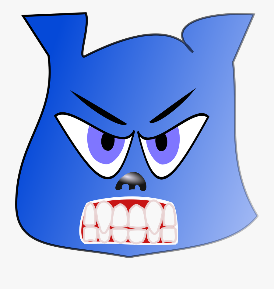 Angry Bear Blue Free Photo - Anger, Transparent Clipart