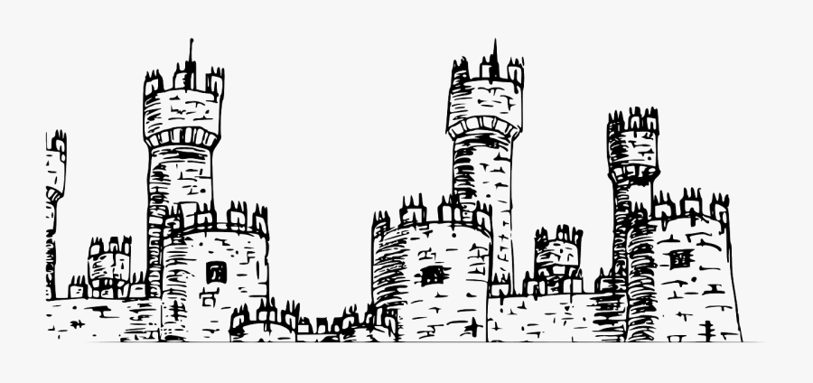 Castle Clipart Black And White, Transparent Clipart