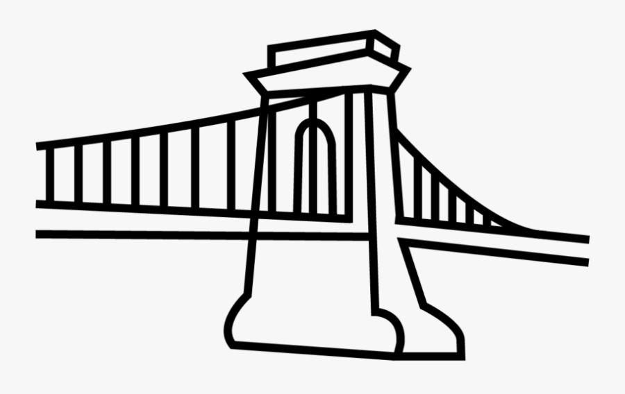 Self-anchored Suspension Bridge, Transparent Clipart