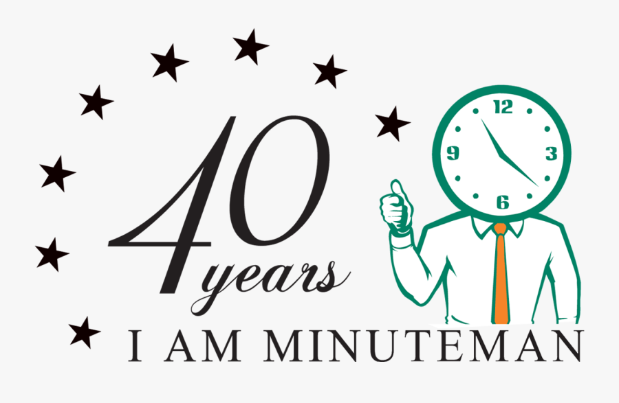 Minuteman Press 40th Anniversary - Minuteman Press Guy Logo, Transparent Clipart