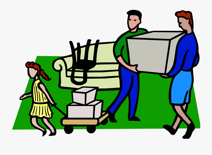Graphic Of Family In Process Of Moving - Work Done In Physics Examples, Transparent Clipart