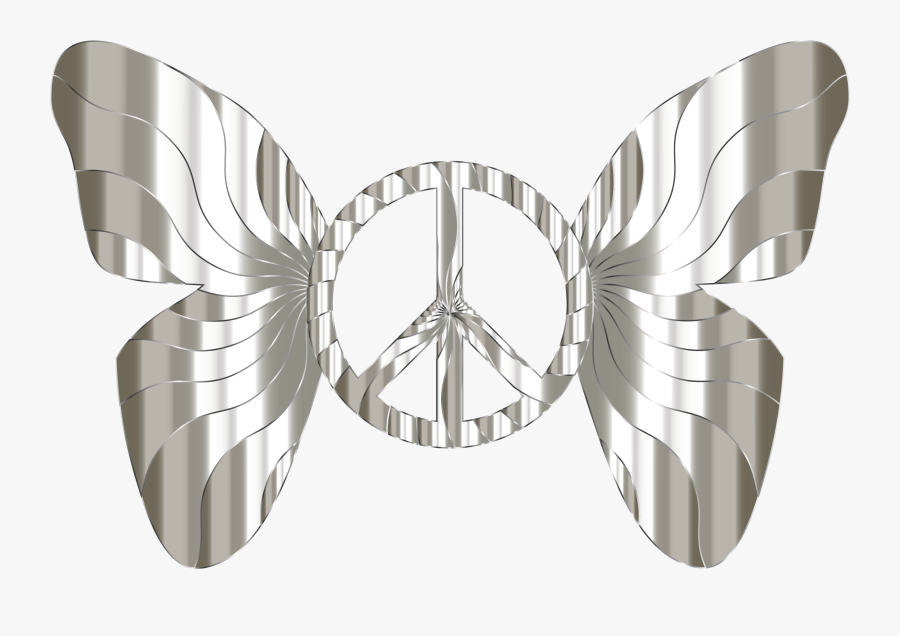 Mirror Png Butterfly Reflection - Peace Signs Butterfly, Transparent Clipart