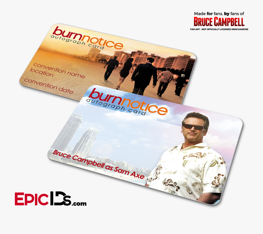 Bruce Campbell Wallet Sized Autograph Cards "
 Class= - Smile, Transparent Clipart