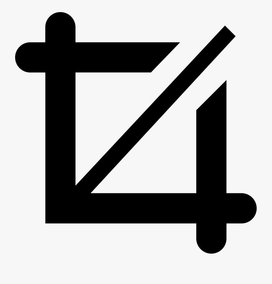 Cropping Design Interface Symbol Of Straight Lines - Icon, Transparent Clipart