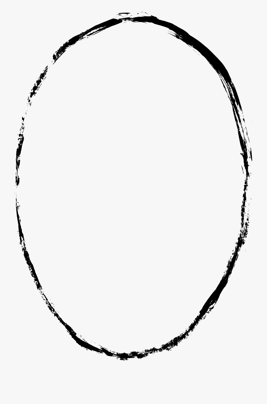 Drawing Oval Clip Art - Oval Brush Stroke Png, Transparent Clipart