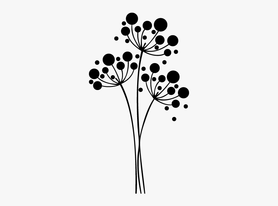 Flower Silhouette Drawing Painting Phonograph Record - Flower Silhouette Vintage, Transparent Clipart