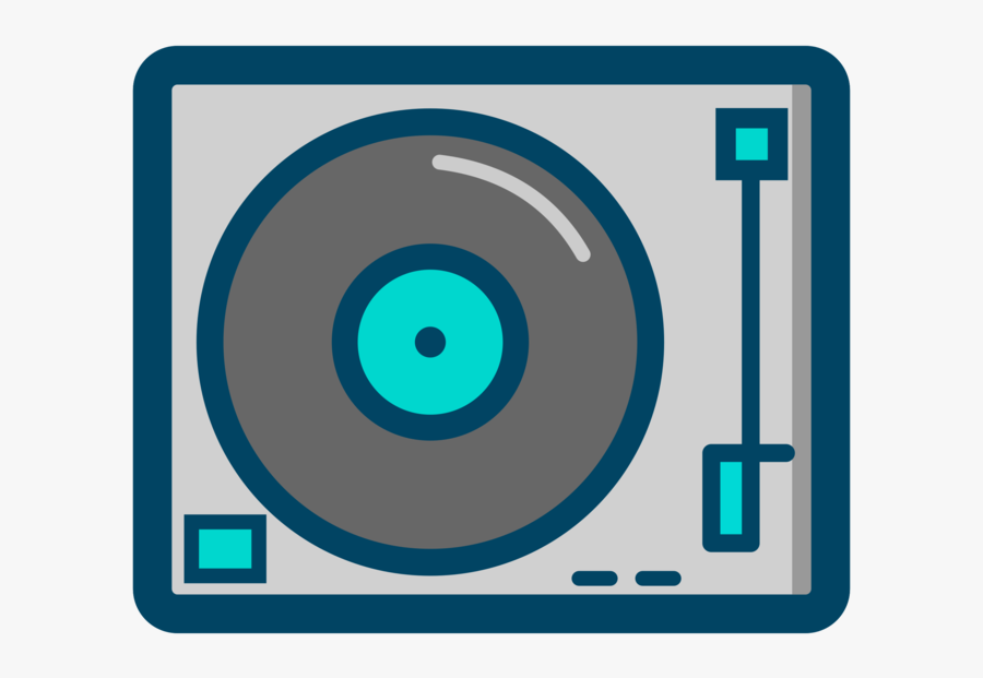Area,symbol,multimedia - Blue Record Player Icon Transparent, Transparent Clipart