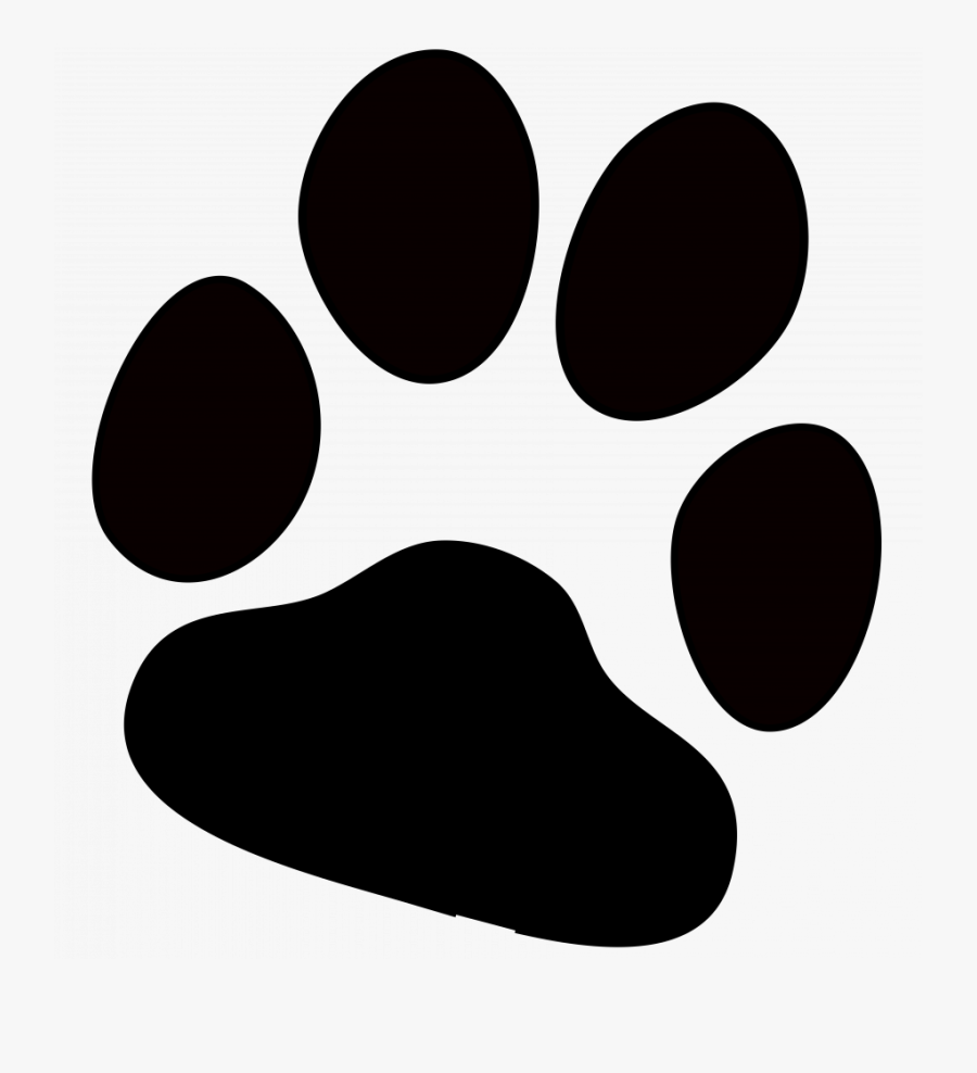 Transparent Black Paw Print, Transparent Clipart